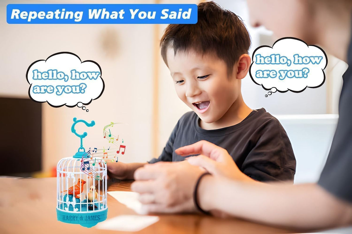 Mini Electronic Simulation Bird Cage Toy